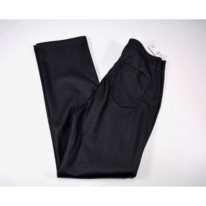 Kancan High Rise Faux Leather Split Straight Pants Size 29 Waist 31" Inseam 30.5